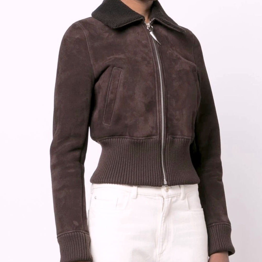 Brown suede vintage bomber jacket by Urban Heritage size XS